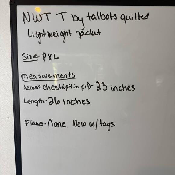 NWT T. by Talbots Womens Blue Quilted Jacket Size PXL - Picture 8 of 8